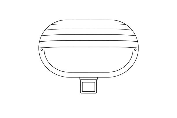 Schéma svítidla do interiéru vhodné do vlhka