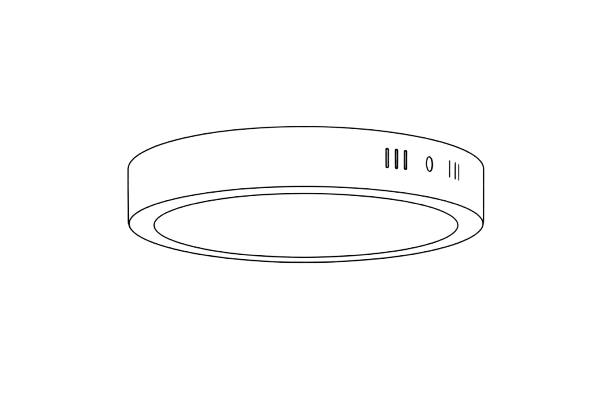 Svítidlo na povrch schéma