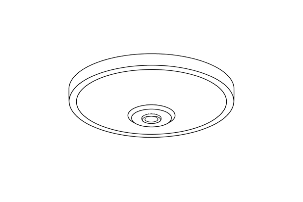 Schéma svítidla do interiéru vhodné do stropu